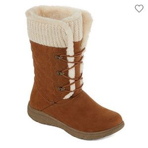 Liz Claiborne Womens Clinton Winter Boots Flat Heel